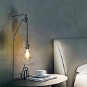 Clockwell" cage pendant lamp - With plug and switch - E27