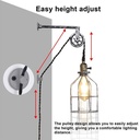 Clockwell" cage pendant lamp - With plug and switch - E27