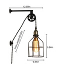 Clockwell" cage pendant lamp - With plug and switch - E27