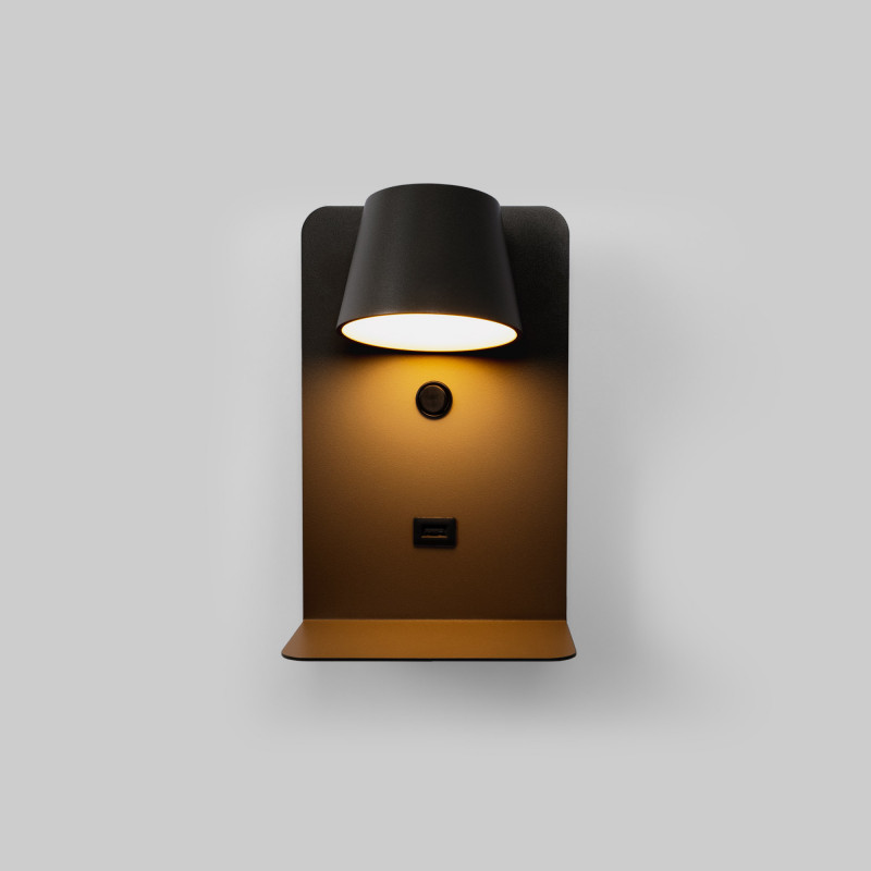 Wall reading lamp with USB port "BASKOP" - 6W - Vertical design
