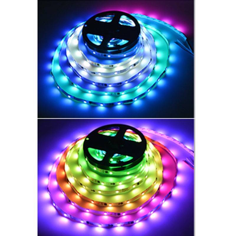 Smart LED Strip IC RGB 12V DC - 14,4 W/m - IP20 - 60 LED/m - Width 10mm - 5 meters