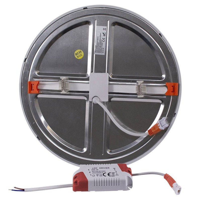 Recessed circular LED downlight - Adjustable cutout diameter: Ø 50 to 205 mm - 20W