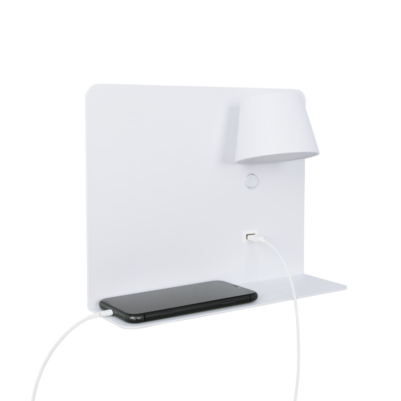 Wall light for reading with USB port "BASKOP" - 6W - Right light