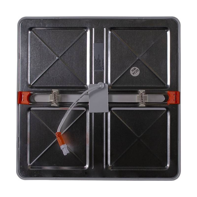 Square recessed LED downlight plate with adjustable diameter 20W