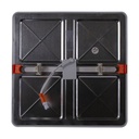 Square recessed LED downlight plate with adjustable diameter 20W