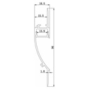 LED strip profile integration / trimless - 18x15mm - With diffuser - 2 meters