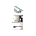 LED strip profile integration / trimless - 8x12mm - With diffuser - 2 meters