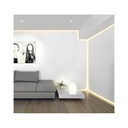 LED strip profile integration / trimless - 8x12mm - With diffuser - 2 meters