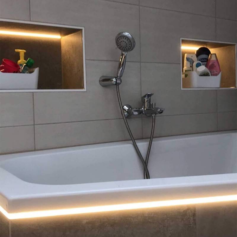 LED strip profile integration / trimless - 13x14mm - With diffuser - 2 meters