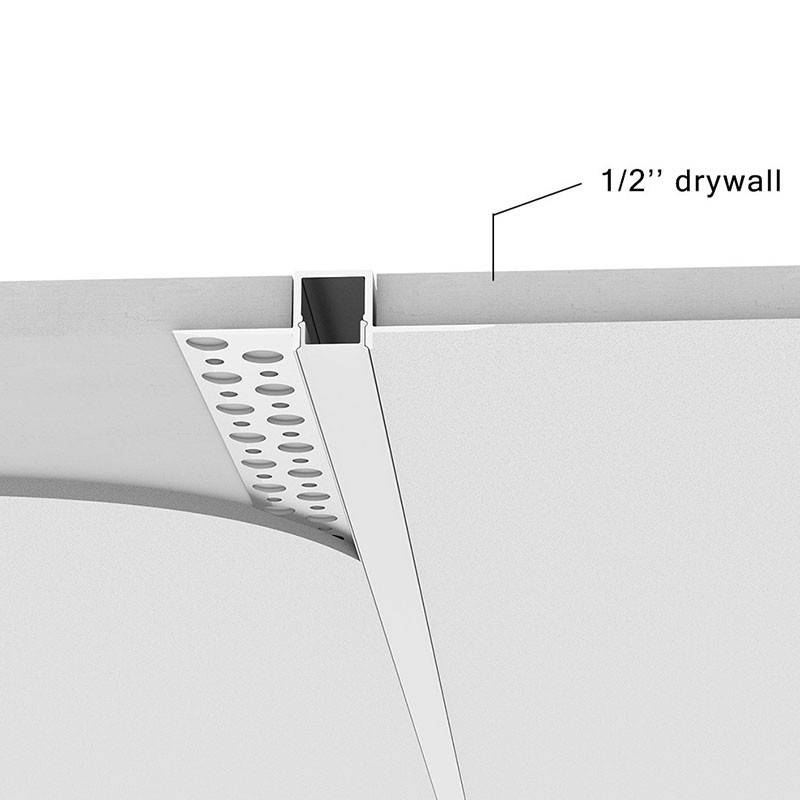 LED strip profile integration / trimless - 13x14mm - With diffuser - 2 meters
