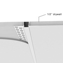 LED strip profile integration / trimless - 13x14mm - With diffuser - 2 meters