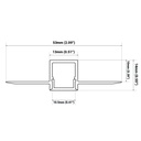 LED strip profile integration / trimless - 13x14mm - With diffuser - 2 meters