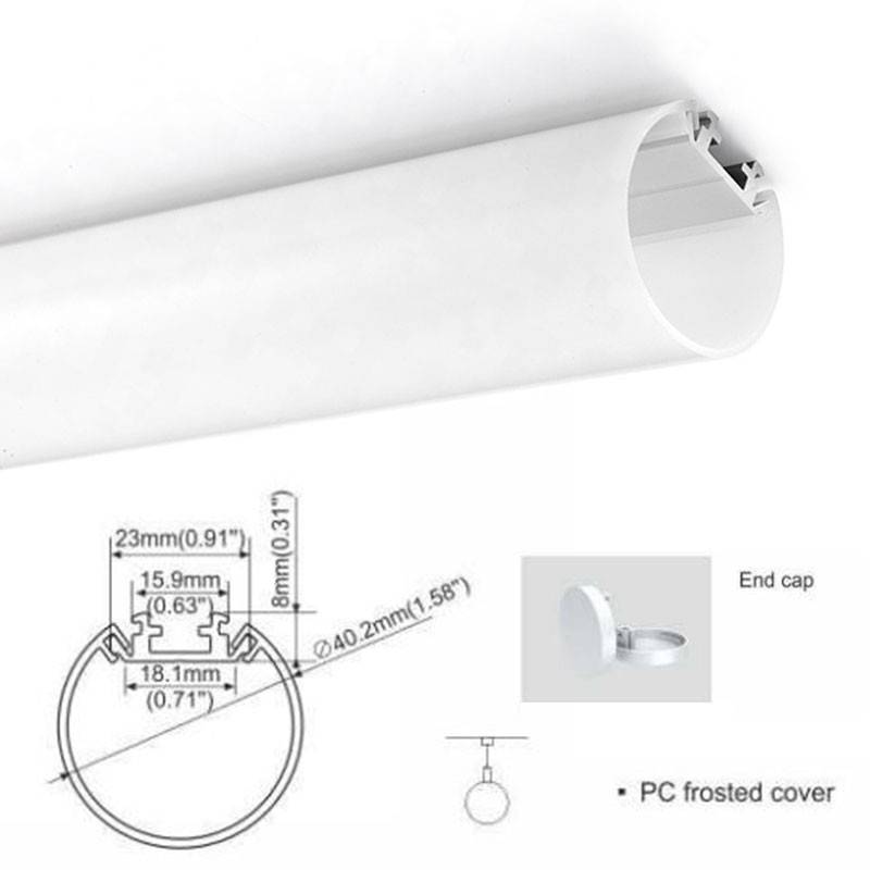 Cover for Aluminum Profile 23X8mm for LED Strips