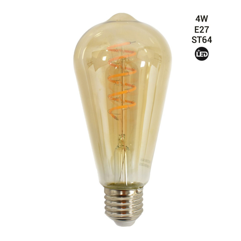 Edison E27 ST64 LED filament bulb - 4W