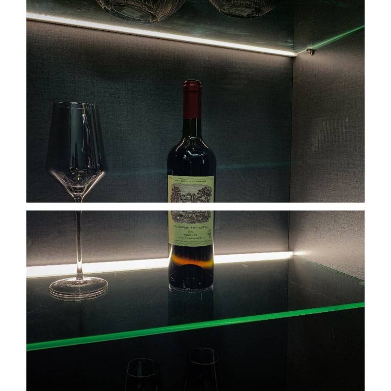 LED strip profile for glass and shelf 25x14mm (2m)