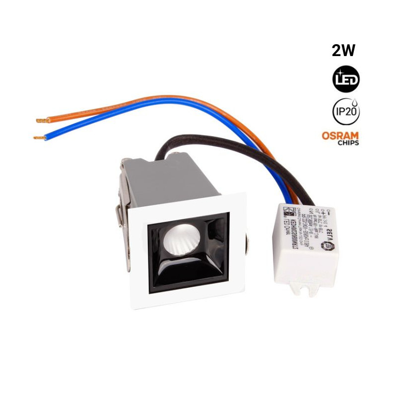 Recessed linear LED downlight - 2W - UGR18 - CRI90 - OSRAM Chip