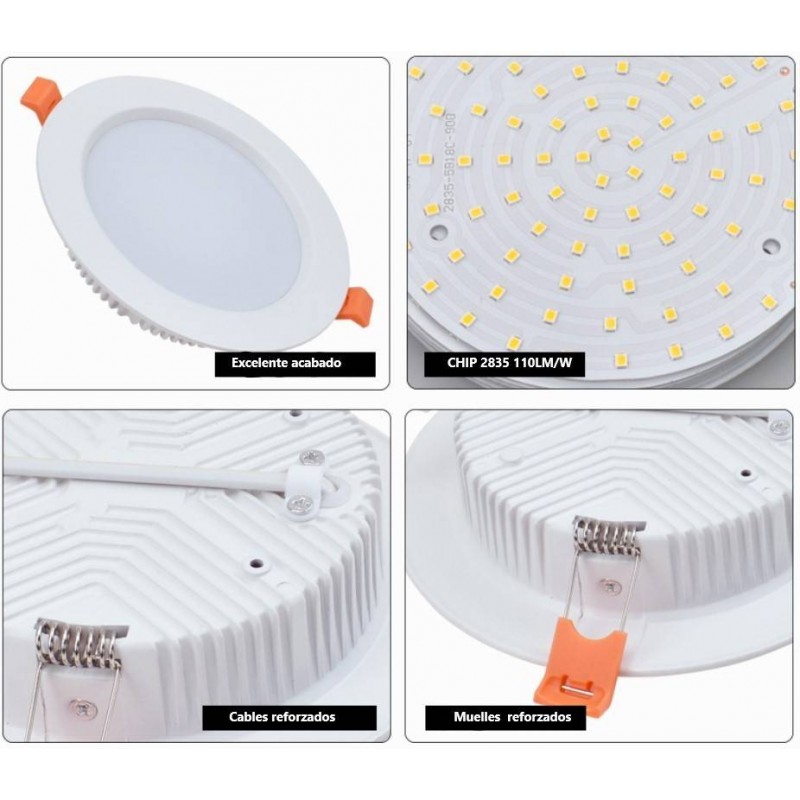 Recessed circular LED downlight - 25W - Professional use - Ø190 mm