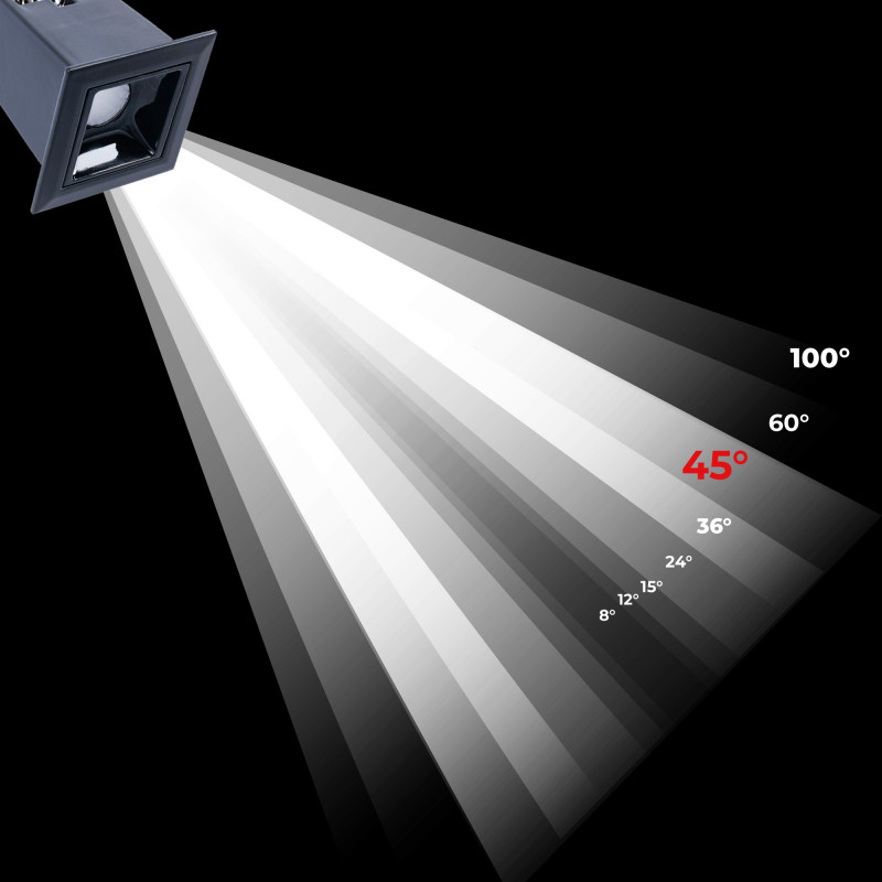 Recessed linear LED downlight - 2W - UGR18 - CRI90 - OSRAM Chip