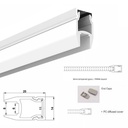 Cover for Aluminum profile 25X14mm for LED Strips