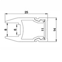 Cover for Aluminum profile 25X14mm for LED Strips