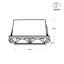 Recessed linear LED downlight 4W - UGR18 - CRI90 - OSRAM Chip