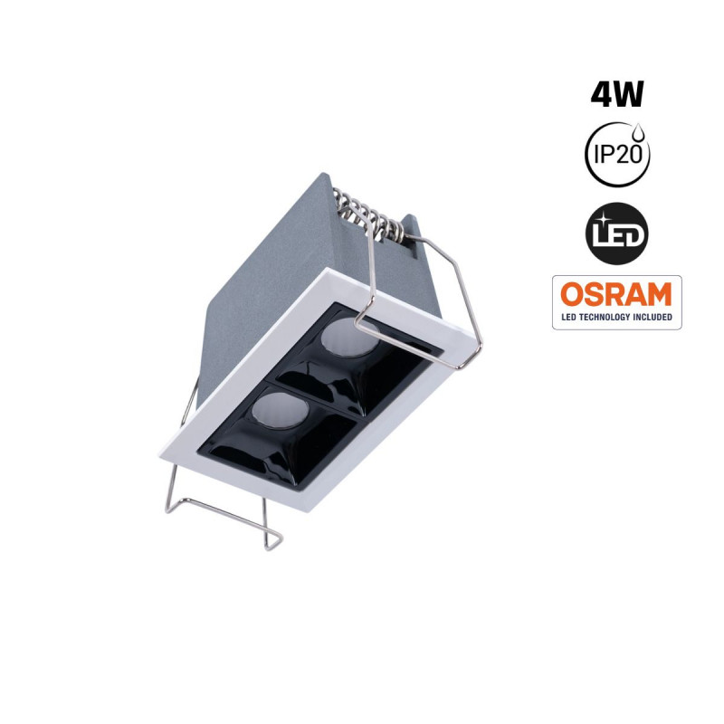 Recessed linear LED downlight 4W - UGR18 - CRI90 - OSRAM Chip