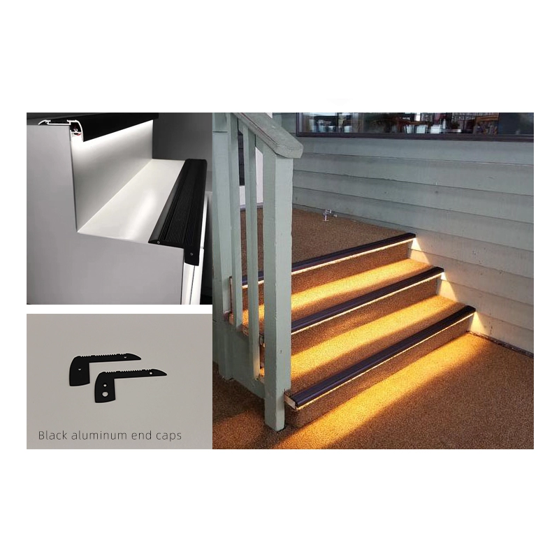 Profile LED strip for stairs - 65X27.5mm - With diffuser - 2 meters