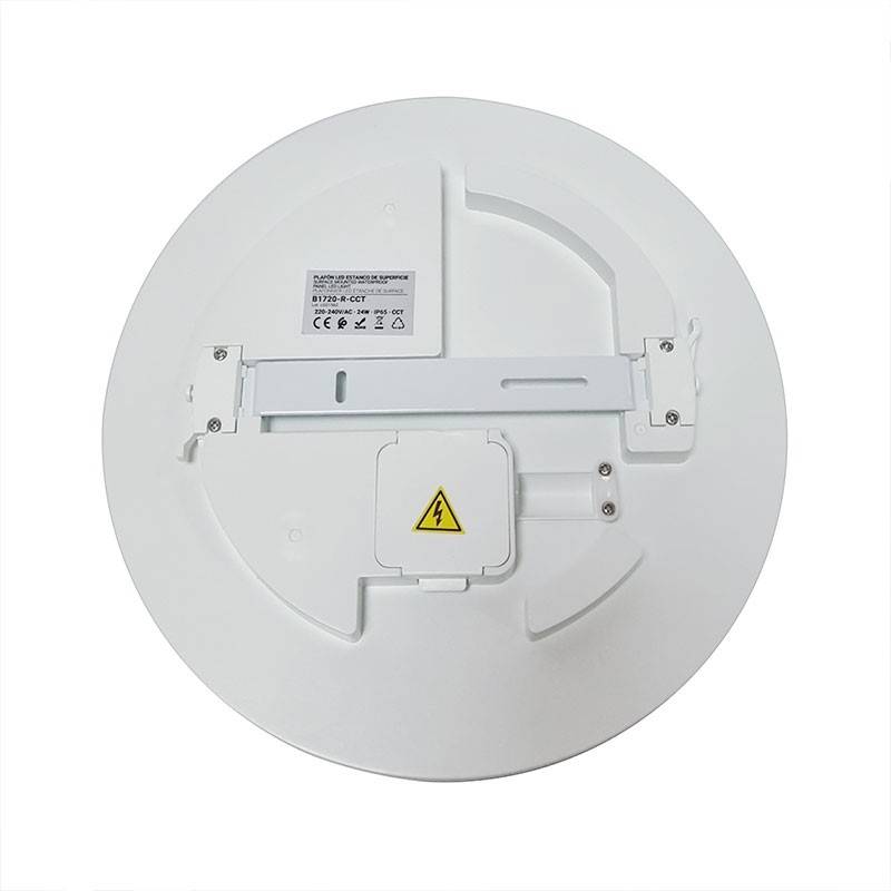 Waterproof circular LED ceiling lamp white 24W CCT - 2400lm - IP65