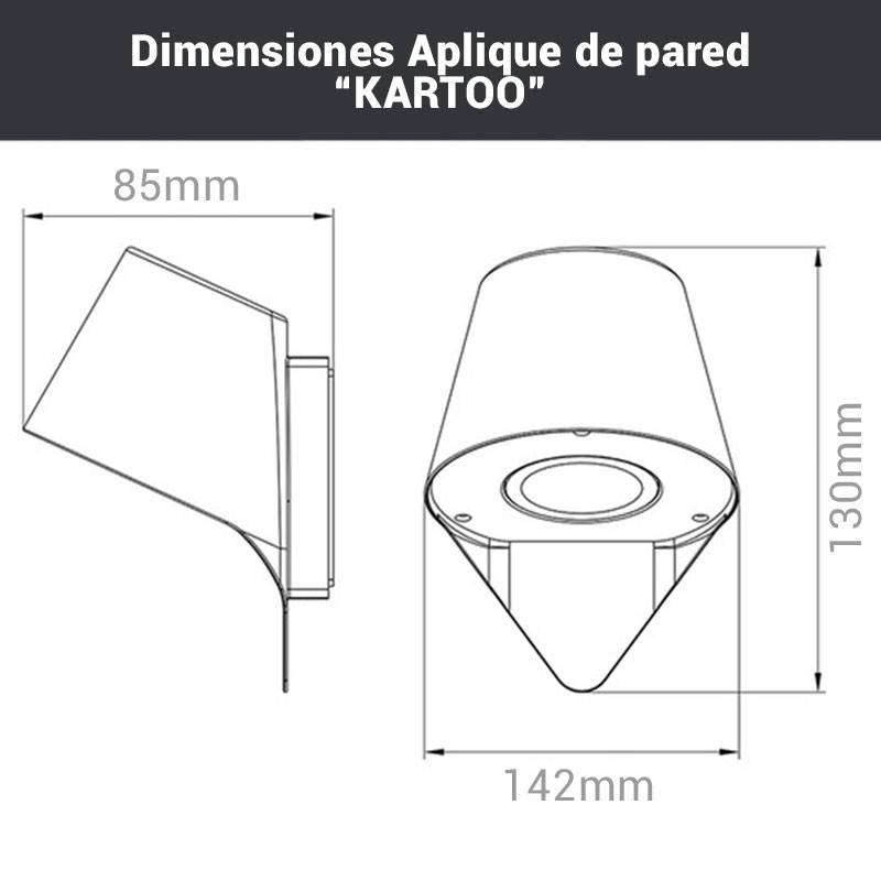 Wall Light KARTOO 12W IP54 1140 Lumens