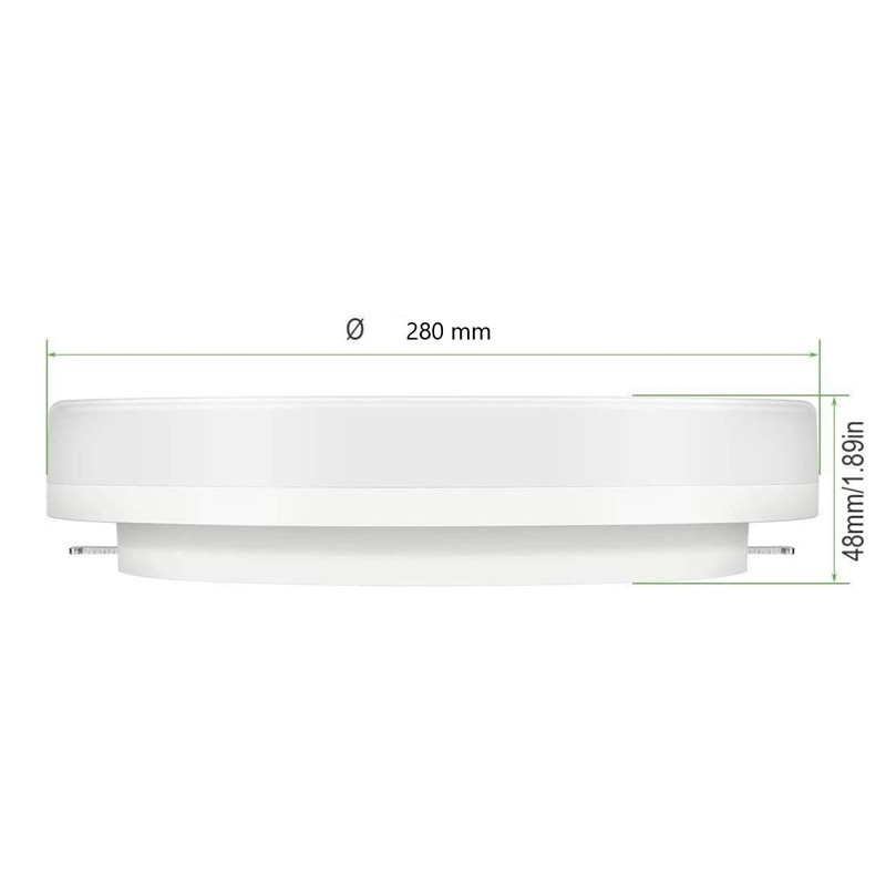 Waterproof circular LED ceiling lamp white 24W CCT - 2400lm - IP65