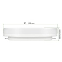 Waterproof circular LED ceiling lamp white 24W CCT - 2400lm - IP65