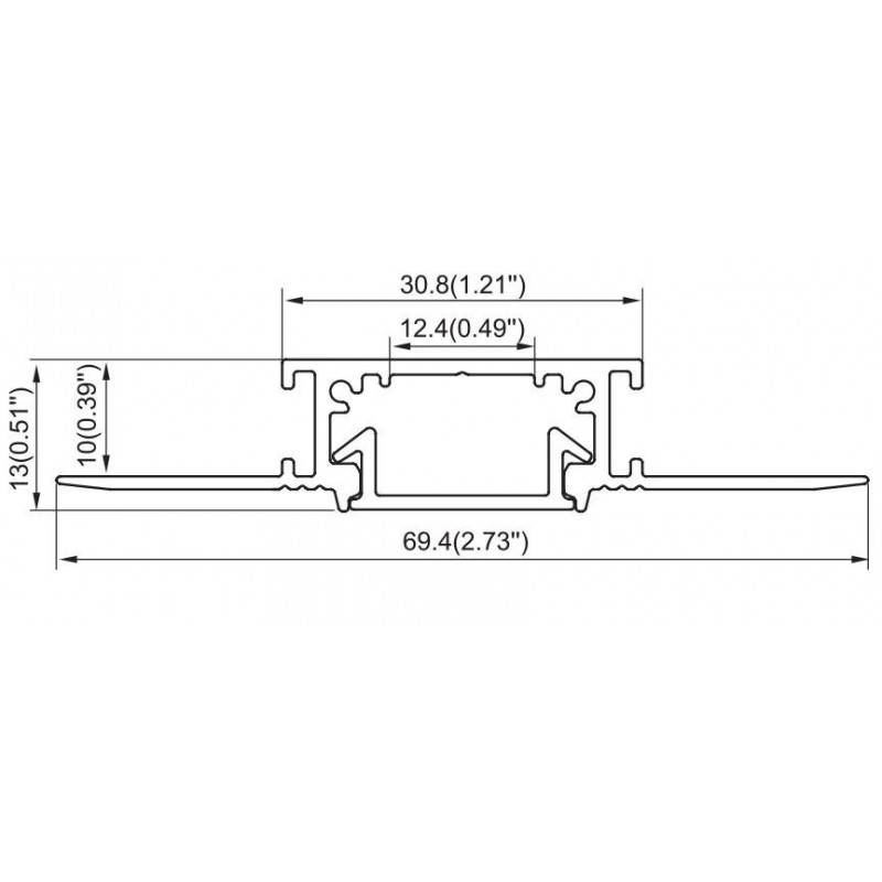 180º Connector for Plaster/Pladur Integration Profile for LED Strip