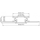 180º Connector for Plaster/Pladur Integration Profile for LED Strip