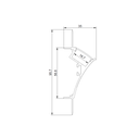 Profile for LED strip integration Plaster/Pladur 96x35 Trimless Bottom/Up Corner (2m)