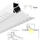 LED Strip Profile 94x34 Trimless Top/Bottom Corner (2m)