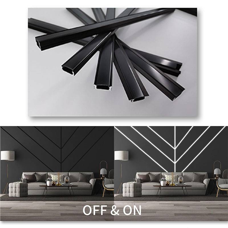 Black Diffuser for 17mm (2m) LED strip profiles