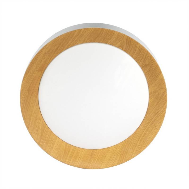 LED ceiling lamp ceiling type - Wood effect - CCT - Ø450mm - 28W
