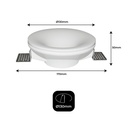 Round recessed downlight trimless GU10 plaster round trimless