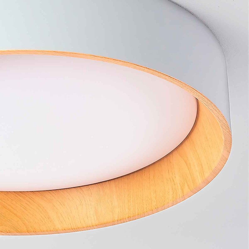 LED ceiling lamp ceiling type - Wood effect - CCT - Ø450mm - 28W