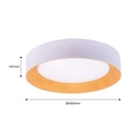 LED ceiling lamp ceiling type - Wood effect - CCT - Ø450mm - 28W