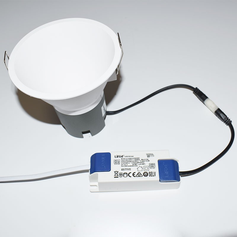 Recessed LED spotlight 11W "KOPPA"- Optics 15º - Cut Ø 100mm - Low UGR