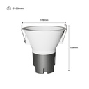 Recessed LED spotlight 11W "KOPPA"- Optics 15º - Cut Ø 100mm - Low UGR