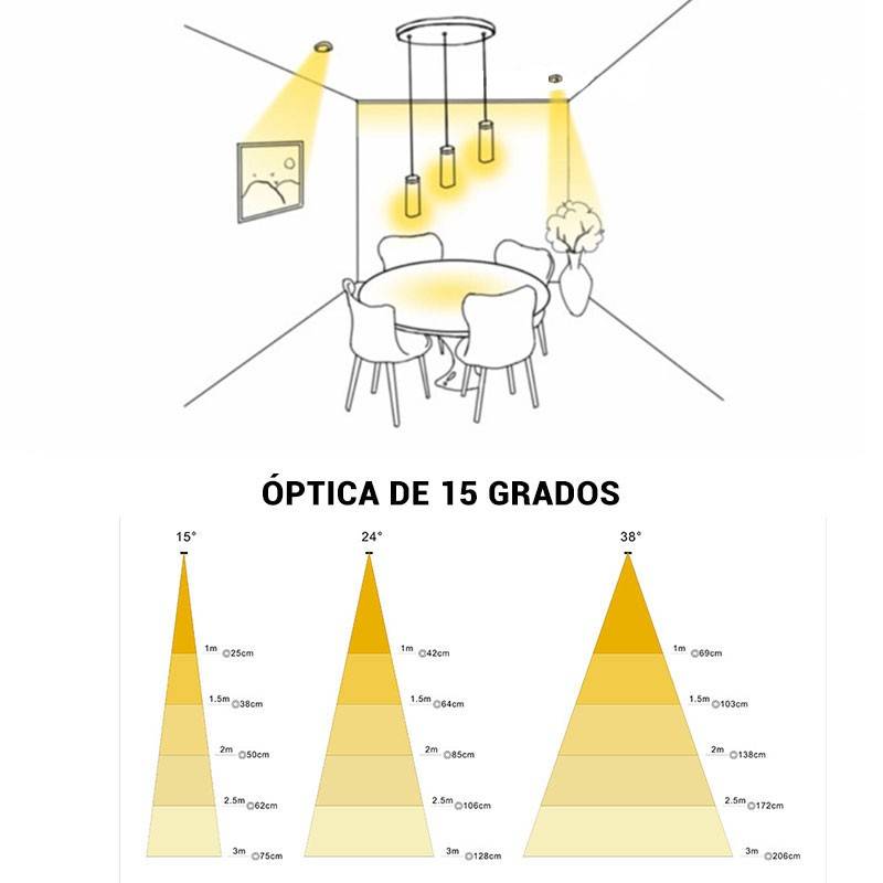 LED downlight 6W 24º Inclined "KOPPA".