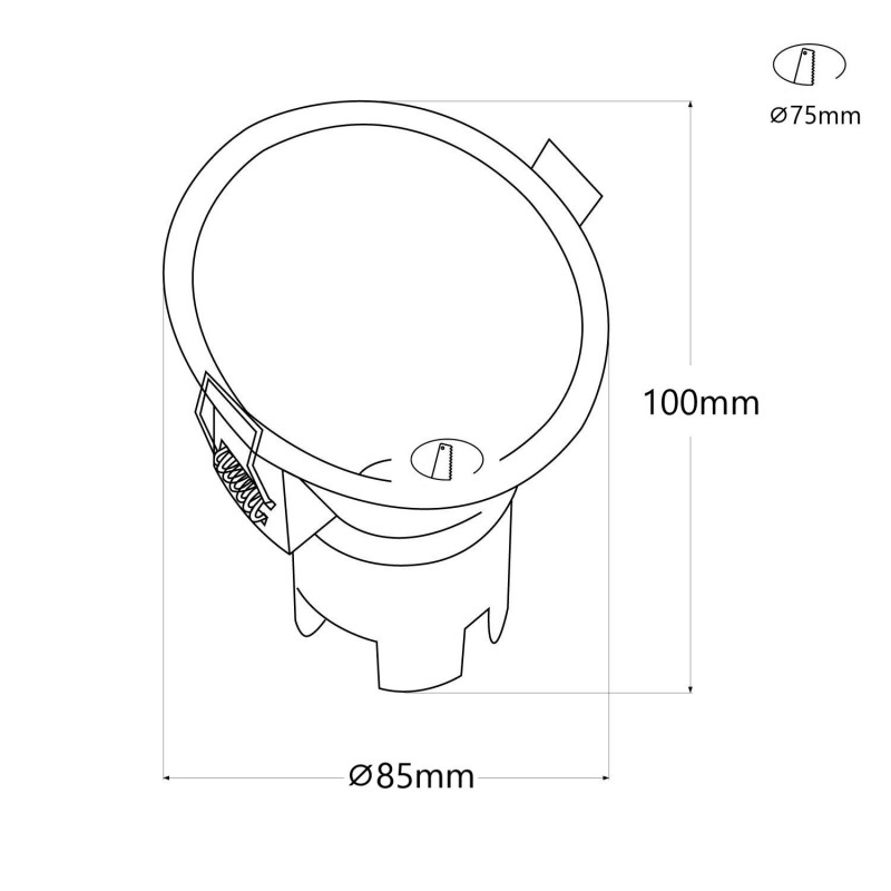 LED downlight 6W 24º Inclined "KOPPA".