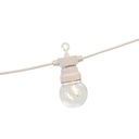 LED garland white cable 10 LED bulbs 3000ºK - 8 meters