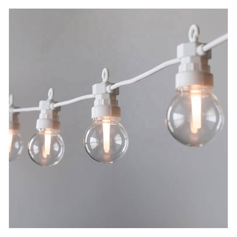 LED garland white cable 10 LED bulbs 3000ºK - 8 meters