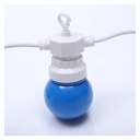 Multicolor LED garland white wire 10 LED bulbs - 8 meters