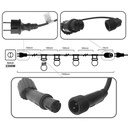 Decorative garland of 10 meters for outdoor interconnectable 10 meters