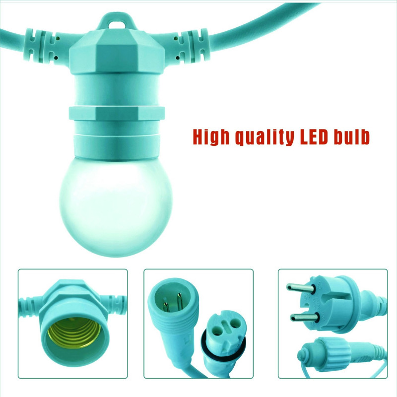 Decorative garland of 10 meters for outdoor interconnectable 10 meters