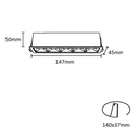 Recessed linear LED downlight - 10W - OSRAM Chip - UGR18